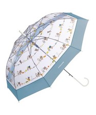  2024  Vinyl Umbrella Little Bear x Wpc. Border Blue Long Umbrella 60cm Large