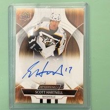 Scott Hartnell Upper Deck Engrained Auto Card Nashville CA-HA Collectible