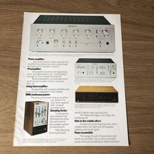 GRAM198 MAGAZINE ADVERT 11X8 SONY TA88 STEREO AMPLIFIER