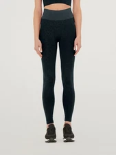 NWT Wolford Shiny Leggings Black / Pewter Size XS $245