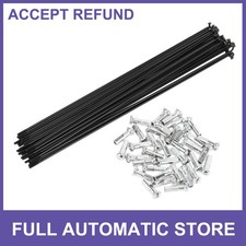 1Set 14G 263mm Length Bicycle Spokes Nipple Carbon Steel Black Universal
