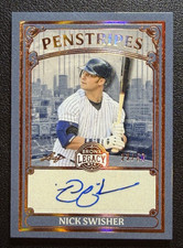 2025 Leaf A Bronx Legacy NYC Nick Swisher Penstripes Auto /50 #P-NS1 New York