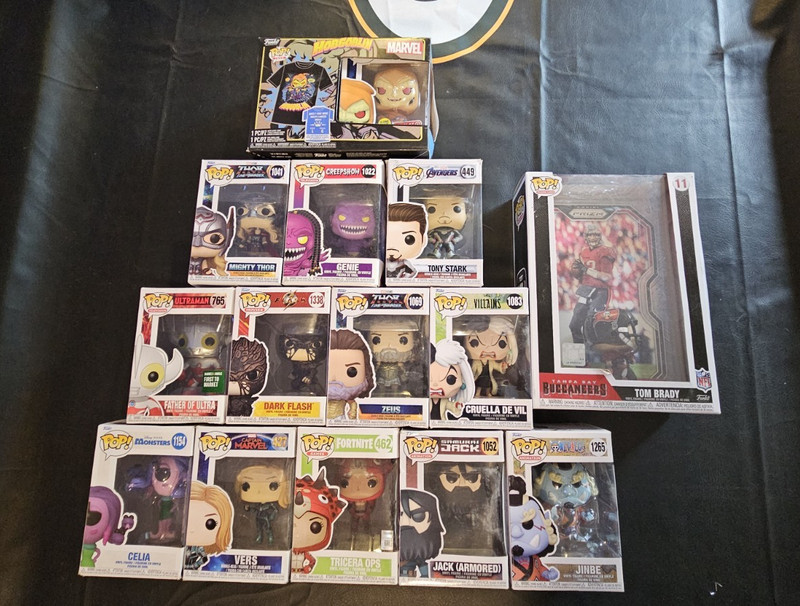 Funko Pop Boxed Vinyl Figure Mixed Lot + Panini Tom Brady Trading Card