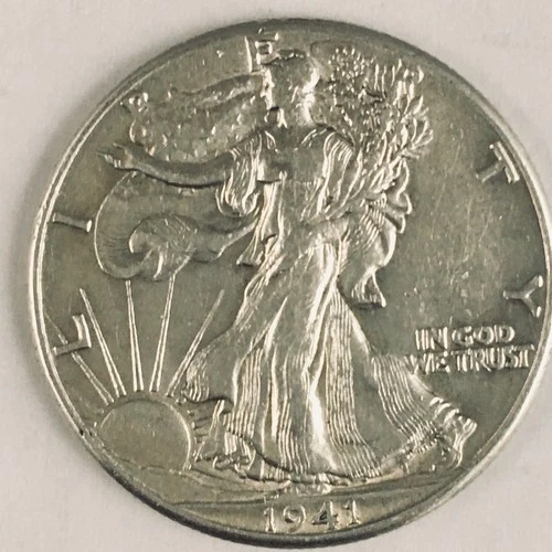 LOT #374    1941 WALKING LIBERTY HALF DOLLAR (AU/BU)