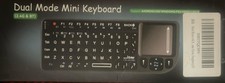 Dual Mode Ultra Mini Wireless Bluetooth, 2.4Ghz Black Keyboard Touchpad NEW