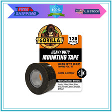Gorilla Heavy Duty Double Sided Mounting Tape, Black Tape, 1 x 120 Pack of 1 