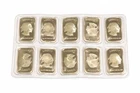 SILVER TEN (10)  1 OZ. LIBERTY AMERICAN BUFFALO BARS .999 BULLION - SEALED