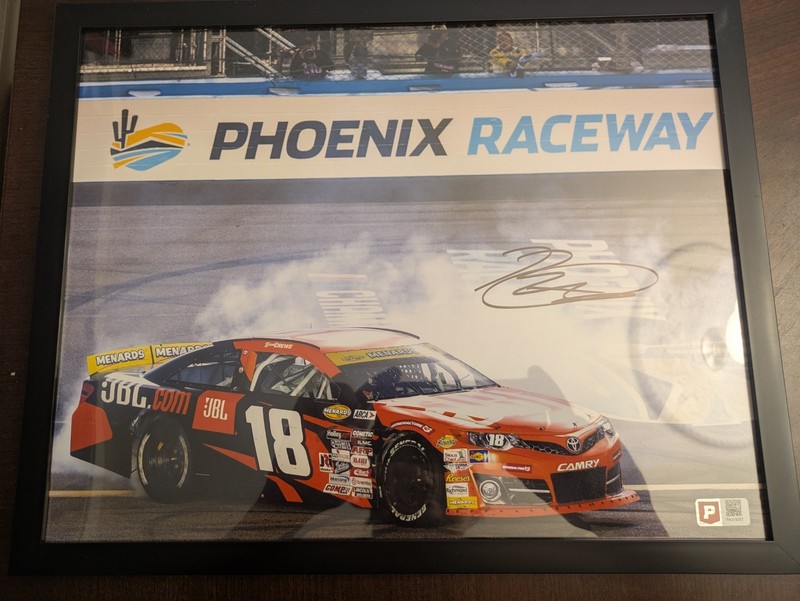 Brent Crews Signed Autographed Framed 11x14 Photo With COA Nascar Phoenix Win