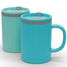 Copco Iconic Desk Mug, Set of 2 - Aqua & Mint