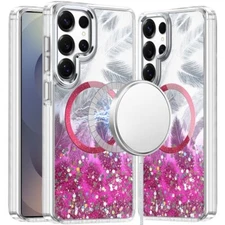 For Galaxy S25 Ultra/S25+/S25 Phone Case Epoxy Glitter Shimmer Clear Bling Cover
