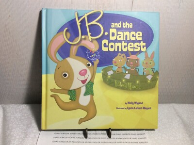 HALLMARK J.B. AND THE DANCE CONTEST BOOK New with tag HARD Covered Bunny Book