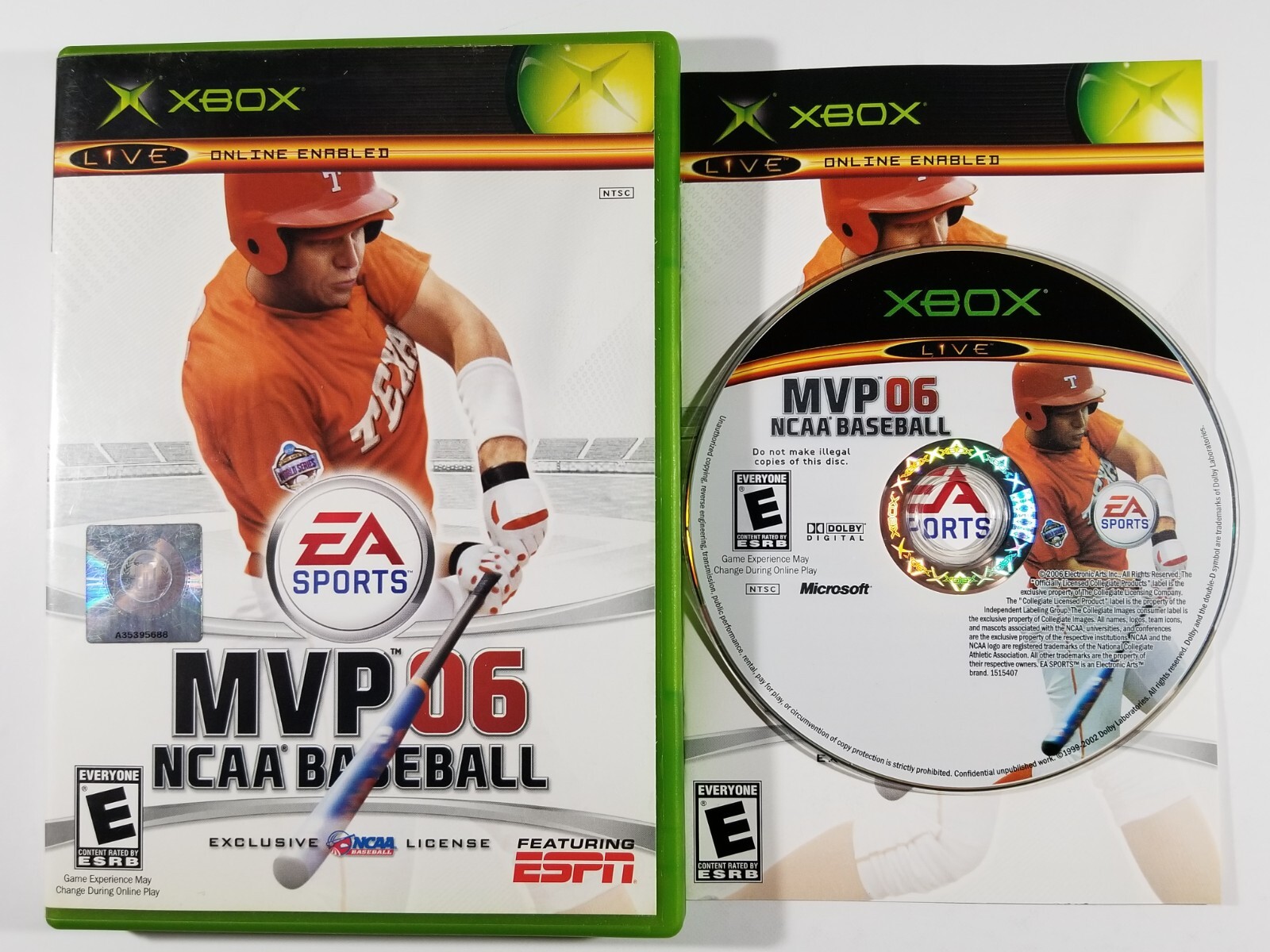 ¤ MVP 06 NCAA Baseball ¤ Game Complete GREAT Microsoft Xbox Original OG