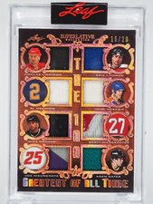 2020-21 Leaf Superlative 100 Greatest 8 Game Used Patches #/20 Modano Messier +6