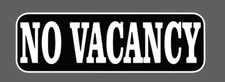 NO VACANCY Business Sign Vinyl Decal Car Sticker Free Shipping No Vacancy Sign