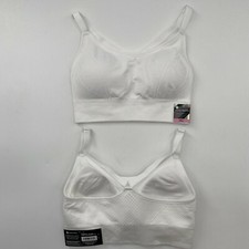 Members Mark Women's Seamless Sports Bra Racerback Removable Cups White size S