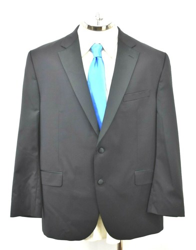 David Donahue Mens Black Slim Fit Wool 