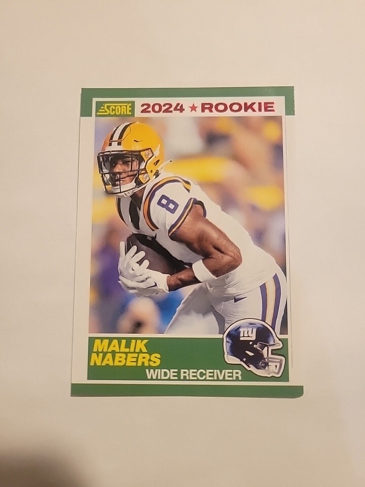 2024 Panini Score MALIK NABERS RC 35th Anniversary Throwback Pink Foil #5 Giants
