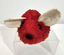 Vintage 1975 Russ Berrie & Co Red/ White Mouse Plush Stuffed Animal Pine Filling