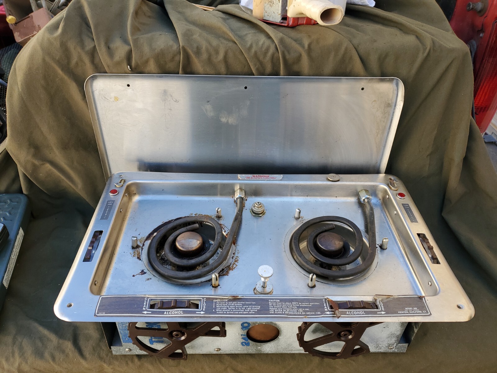 Kenyon Homestrand 406 Alcohol/Electric 2 Burner Stove Boat RV Untested