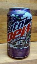 New  MTN Dew Purple Thunder   FULL 12oz can Berry Plum Mountain Dew   Unopened