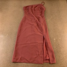 Forever 21 Women's Size Small Mauve One Shoulder Front Split Midi Dress New
