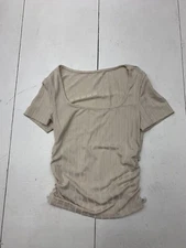 Shein Womens Ivory Short Sleeve Crop Tee Size medium