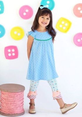 Matilda Jane PATISSERIE SCRAPPY Leggings Size 8 NWT In Bag Spring Capri Easter