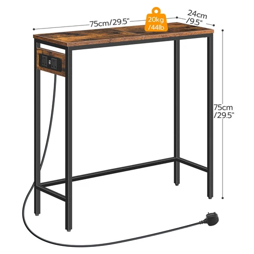 Konsolentisch mit Ladestation Flurtisch Sofatisch Vitrinentisch - Bild 5 von 23
