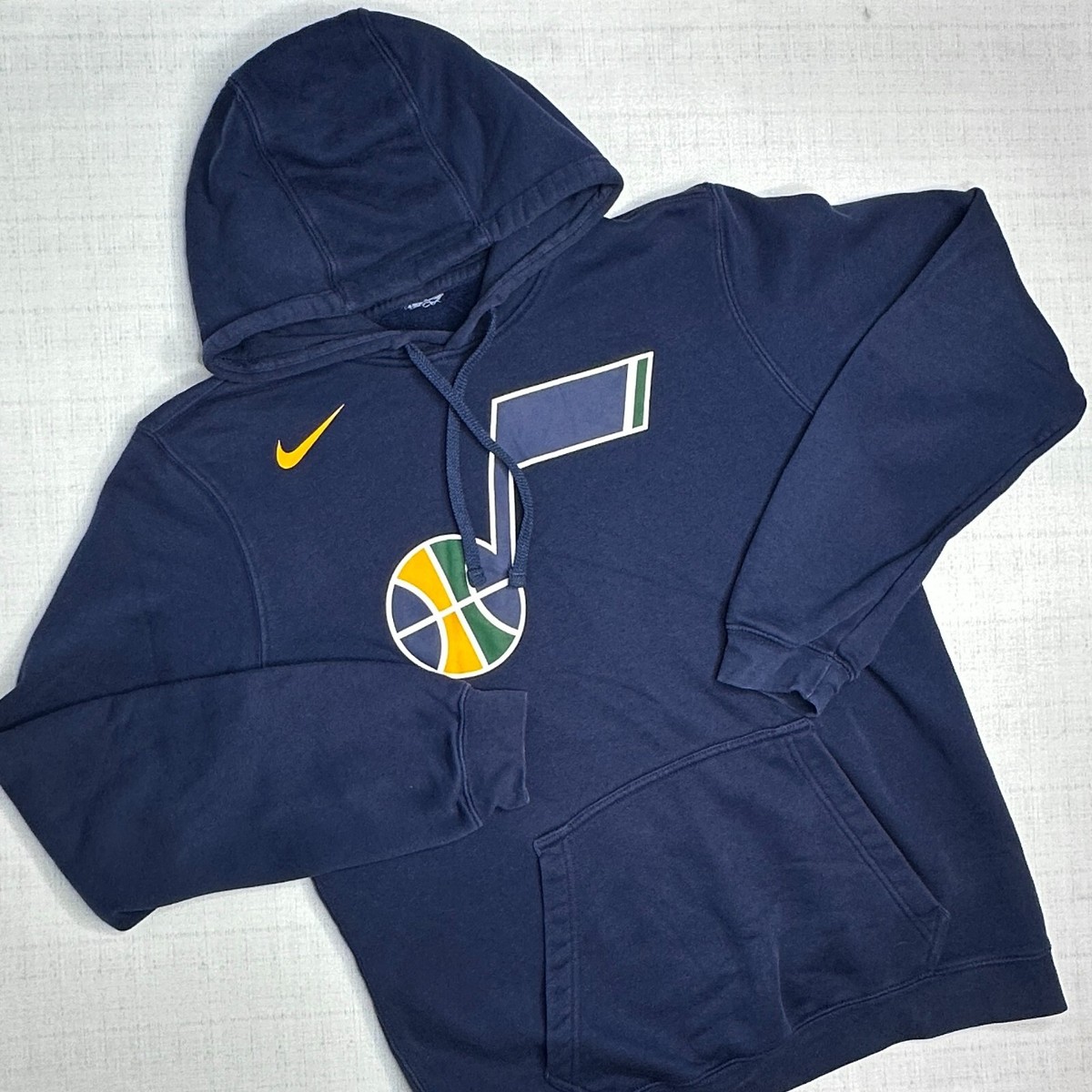Nike NBA Utah Jazz Basketball Men's Blue Long Sleeve Hoodie Sweatshirt-  Size M