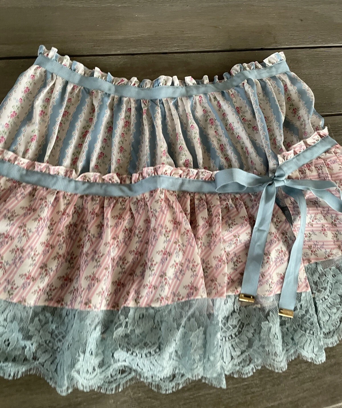 DSQUARED2 minigonna con volant stampa floreale nuova con etichetta taglia 44