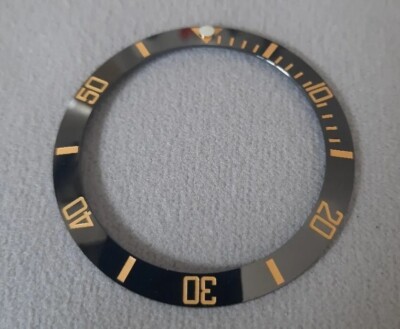 Black Ceramic bezel insert 38mm For Divers Watch Seiko SKX SRPD Rolex Submariner