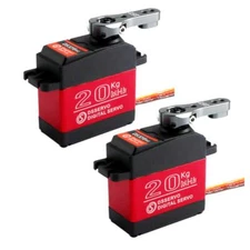 2 Sets 20KG RC Digital Servo - Large Torque High Speed Full Metal Gear - Wate...