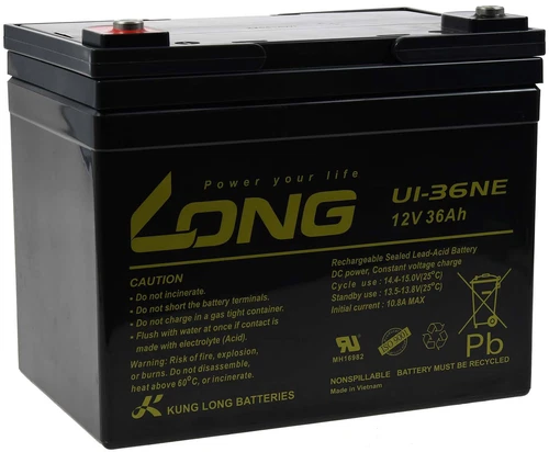 Long Bleiakku U1-36NE 12V 36Ah 12V 36Ah/432Wh Lead-Acid Schwarz