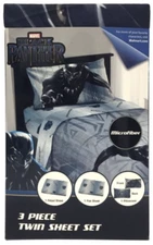 Marvel Black Panther 3 Piece Twin Sheet Set