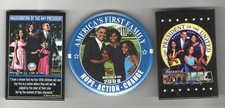 FIRST LADY Family 3 OBAMA pin INAUGURATION 2009 pinback MICHELLE Sasha Malia
