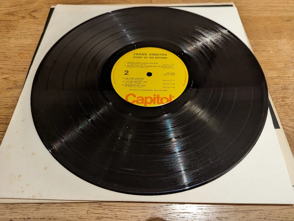 Frank Sinatra “Point Of No Return” Capital SM-1676 Mono Reissue (Abridged 1975) - Image 3 of 4