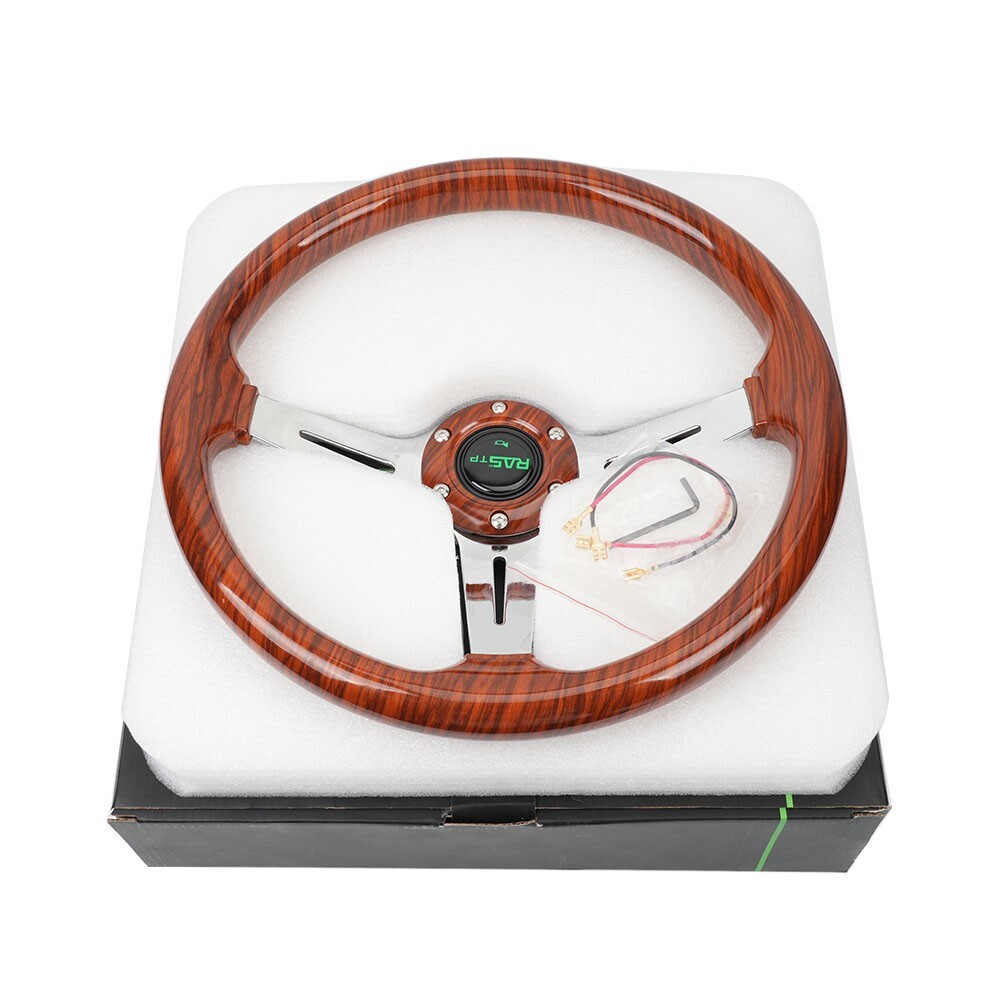 Marine Boat Acrylic Wood Steering Wheel & 3/4" Axle Hub Adapter Keyway