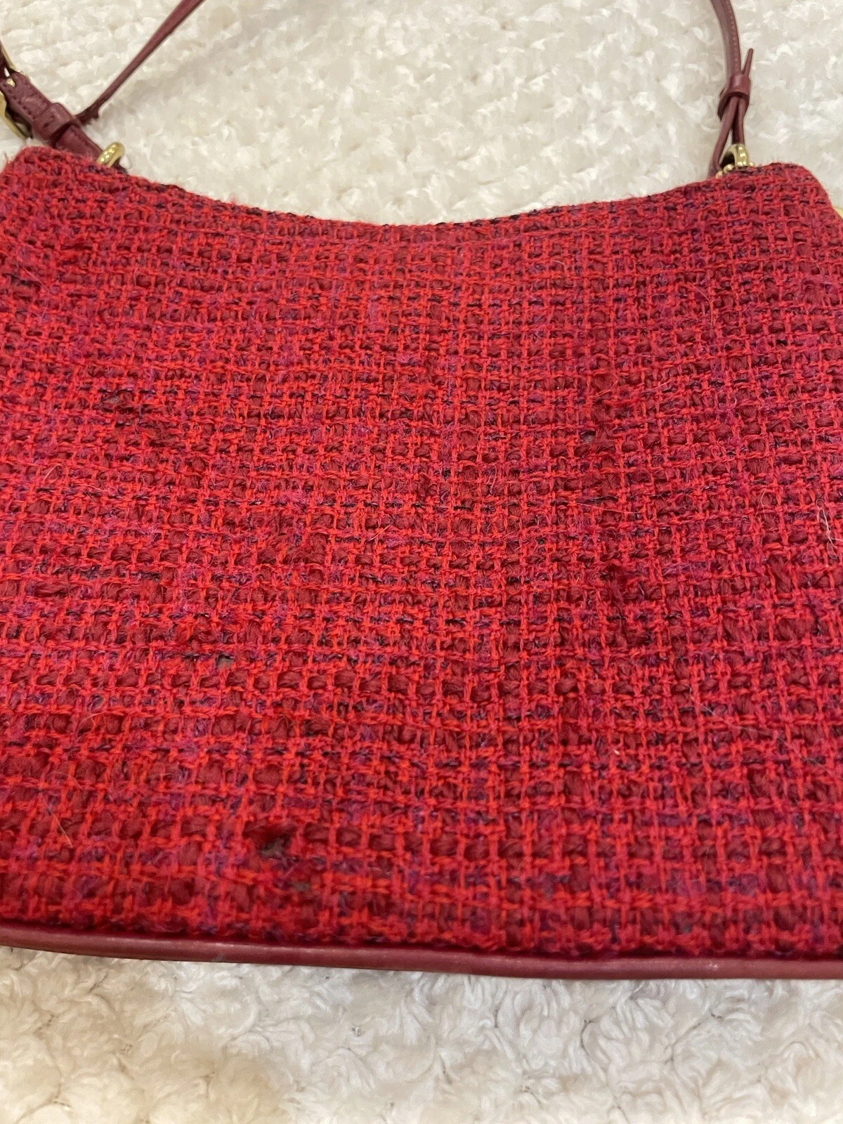 Borsa a mano Coach Girlie Boucle Hobo vintage in lana di alpaca [8310]