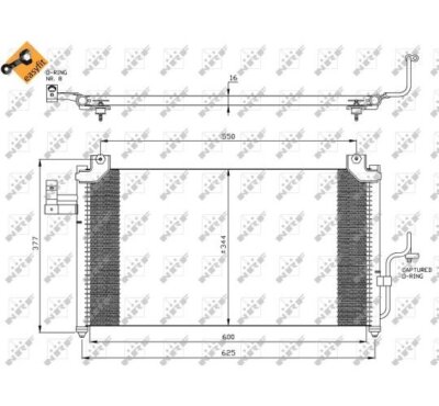 Kondensator, Klimaanlage EASY FIT NRF 35356 für Mazda