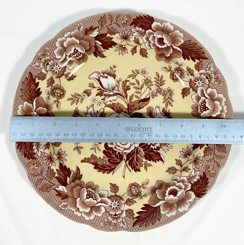 The Spode Archive Collection British Flowers POPPY Dinner Plate Red 10 1/2" Vtg - Image 4 of 4