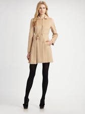 RED Valentino Natural Mohair Bow Coat, Size US6, IT 42