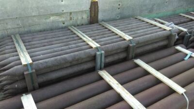 Hahn Recyclingpfähle GRAU 7,5cm x 1,8m Kunststoffpfahl Weidepfahl Pfosten Pfahl