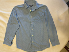 Chaps  Blue White Striped Dress Shirt Youth 14-16