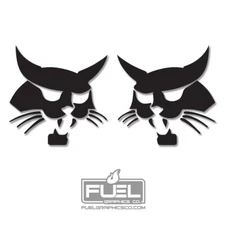 Bobcat Logo Vinyl Decal / Sticker 2-Pack for Skid Steers, Excavators, Implements