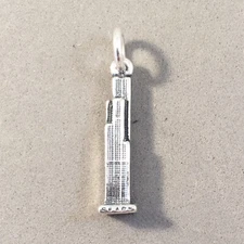 .925 Sterling Silver 3-D SEARS TOWER CHARM Pendant Chicago Willis 925 New TU50