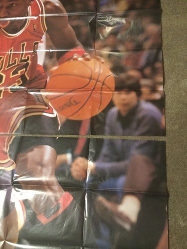 Raro poster mondiale Michael Jordan Chicago Bulls 93x92 - Foto 5 di 12