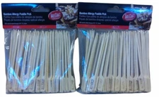 2 pack Tablecraft Allergy Bamboo Paddle Picks 100ct packs 4.5" length(T2)