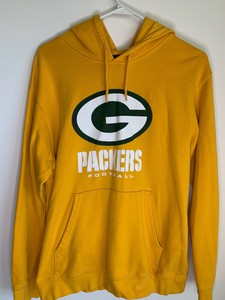 Yellow Green Bay Packers Nfl Team Apparel Hooded Sweatshirt Size M Ebay