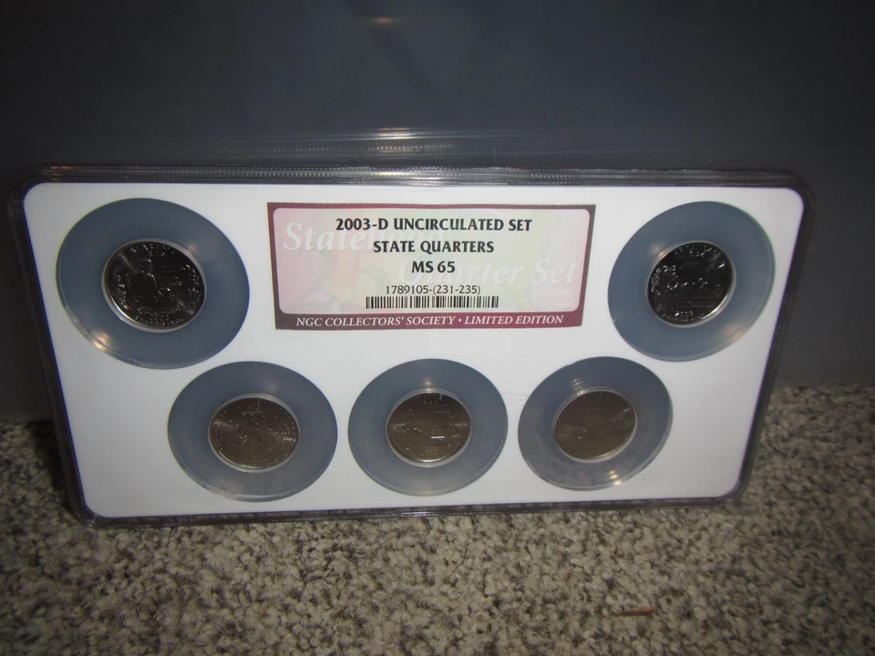 2003-D Set State Quarters Limited Edition NGC Collectors Society MS65 Slab Set - Image 3 of 4