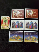 (7) Single Beautiful Christmas Cards with envelopes lot #7